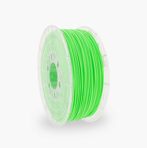 Fluor Green PLA 3D Printer Filament with a diameter of 1.75mm on a 1KG Spool.