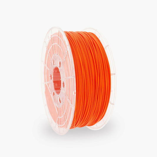 Pure Orange PLA 3D Printer Filament with a diameter of 1.75mm on a 1KG Spool.