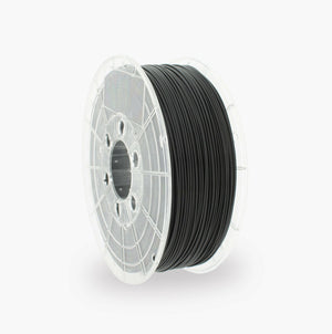 Traffic Black PLA 3D Printer Filament with a diameter of 1.75mm on a 1KG Spool.